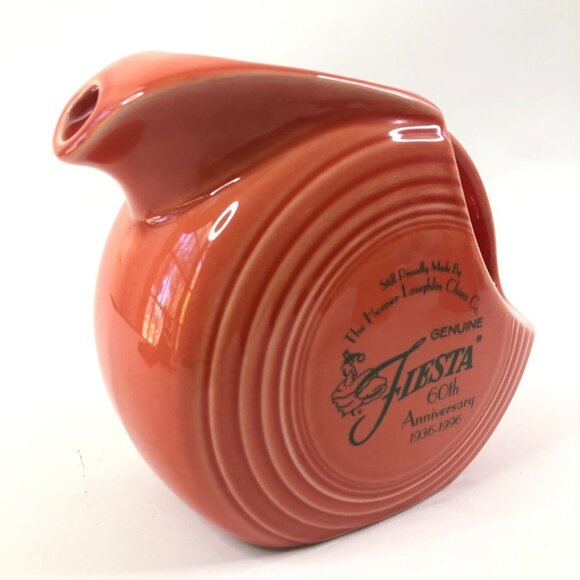 Fiesta Fiestaware 60th Anniversary Persimmon Disc Pitcher 2 Tumblers - Picture 4 of 12
